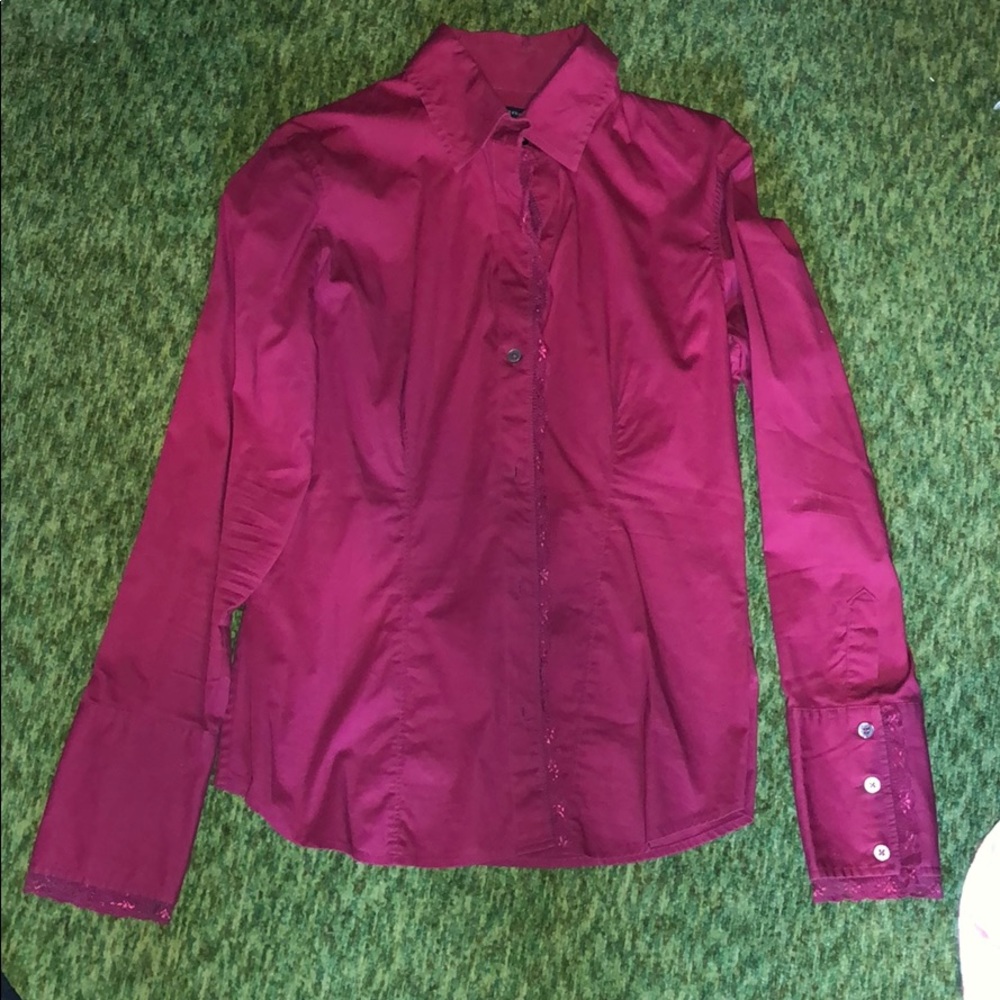 Burgundy dress shirt